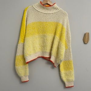 Free people cropped oversize sweater